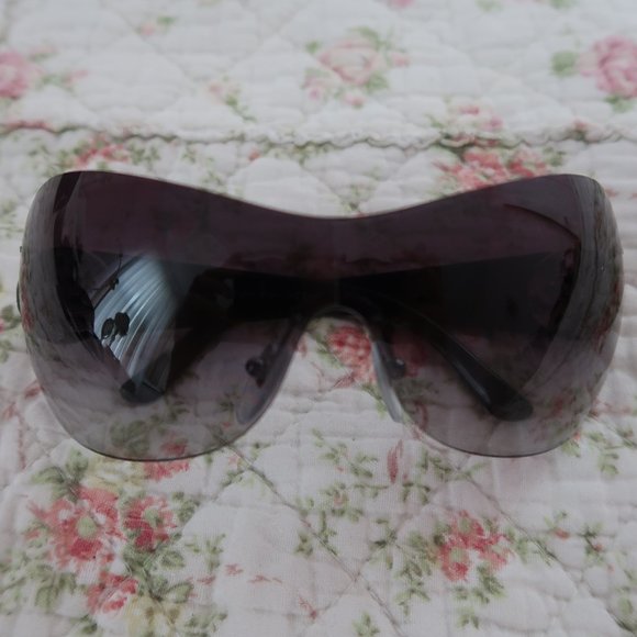 Authentic Bulgari Sunglasses 6074B Rhinestone Oversized Wrap Brown Gradient - Picture 2 of 4